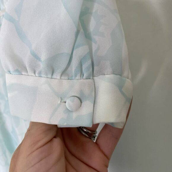 Vintage Leslie Fay Y2k D Floral Poly Crepe Dress sz. 8 #EE - Picture 3 of 10